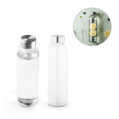 SOLER. Üvegpalack szublimációs rozsdamentes acélkupakkal 500 ml